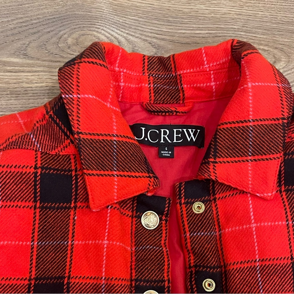 J Crew Buffalo Plaid Cropped Jacket - Picture 3 of 7